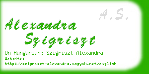 alexandra szigriszt business card